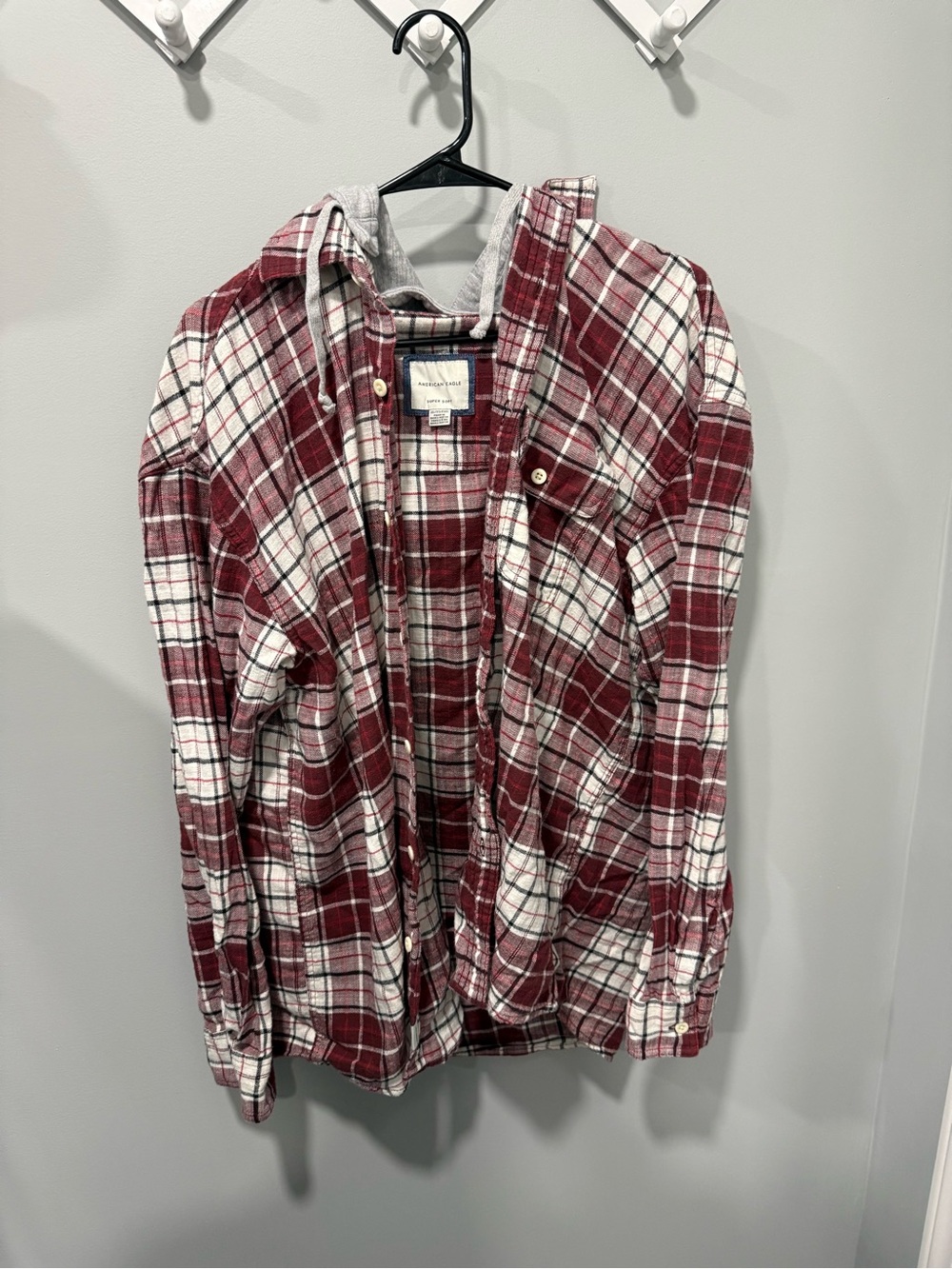 Womens XL American eagle hooded flannel